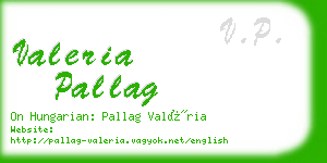 valeria pallag business card